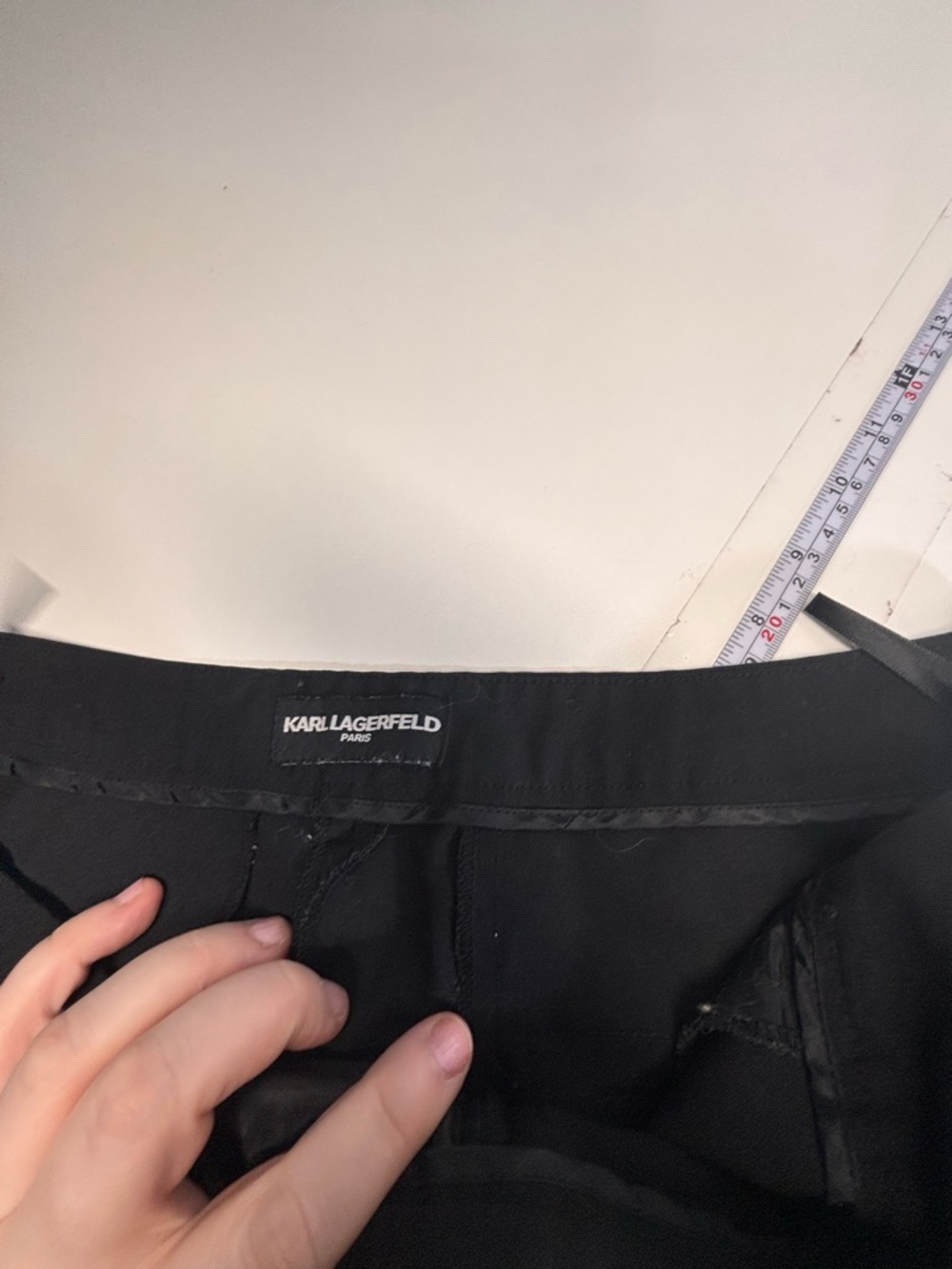 Karl Lagerfeld Black Straight-Leg Trousers - Picture 4 of 6